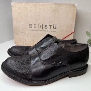 NWB Bed Stu Rose Slip On Loafer Graphite Size 7